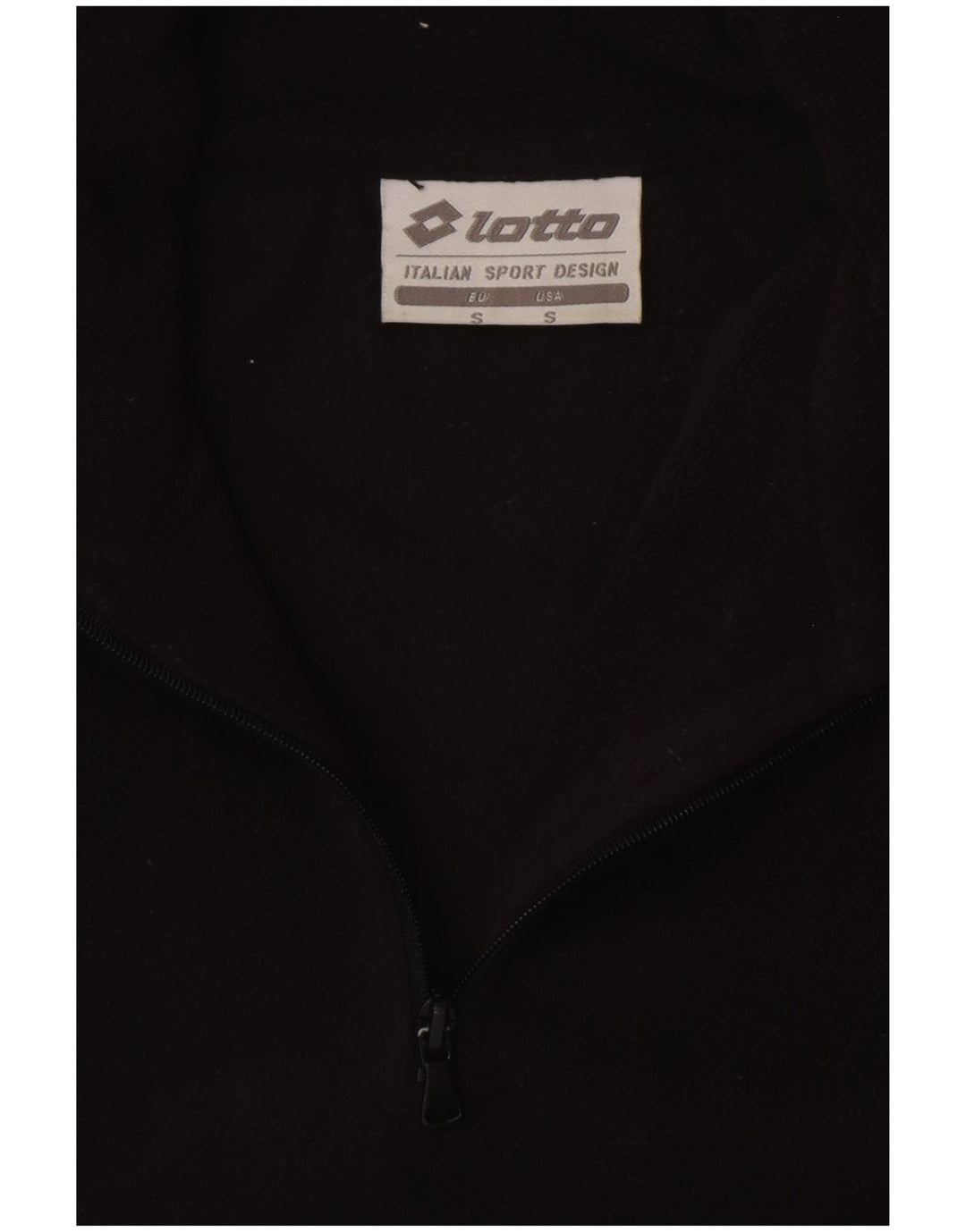 LOTTO Jersey de forro polar con cuello y cremallera para mujer Small Black