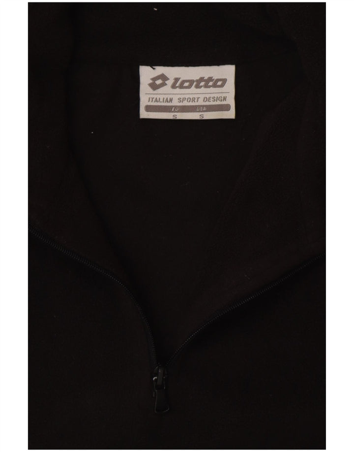 LOTTO Jersey de forro polar con cuello y cremallera para mujer Small Black