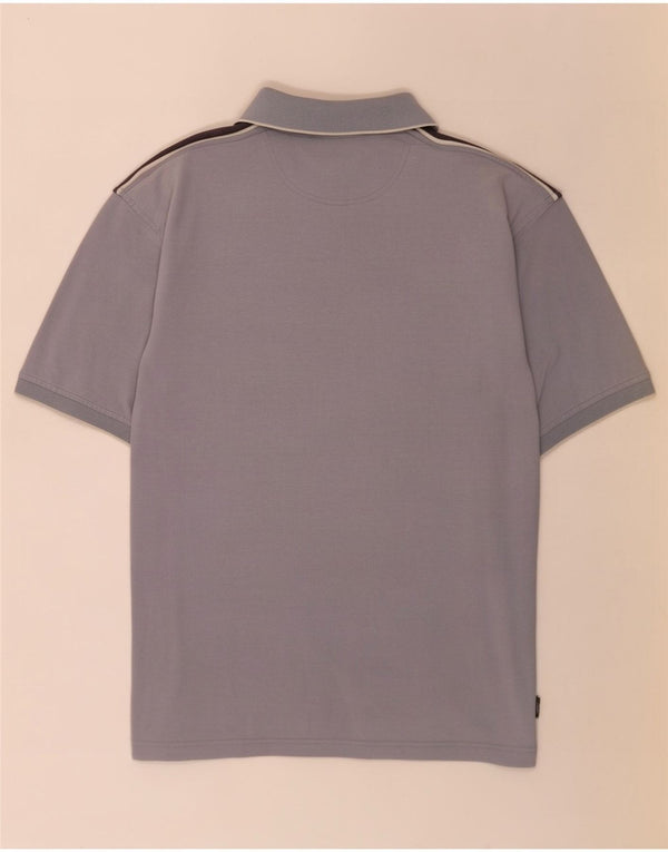 Lotto Polo para hombre UK 40/42 Large Azul Colorblock Algodón