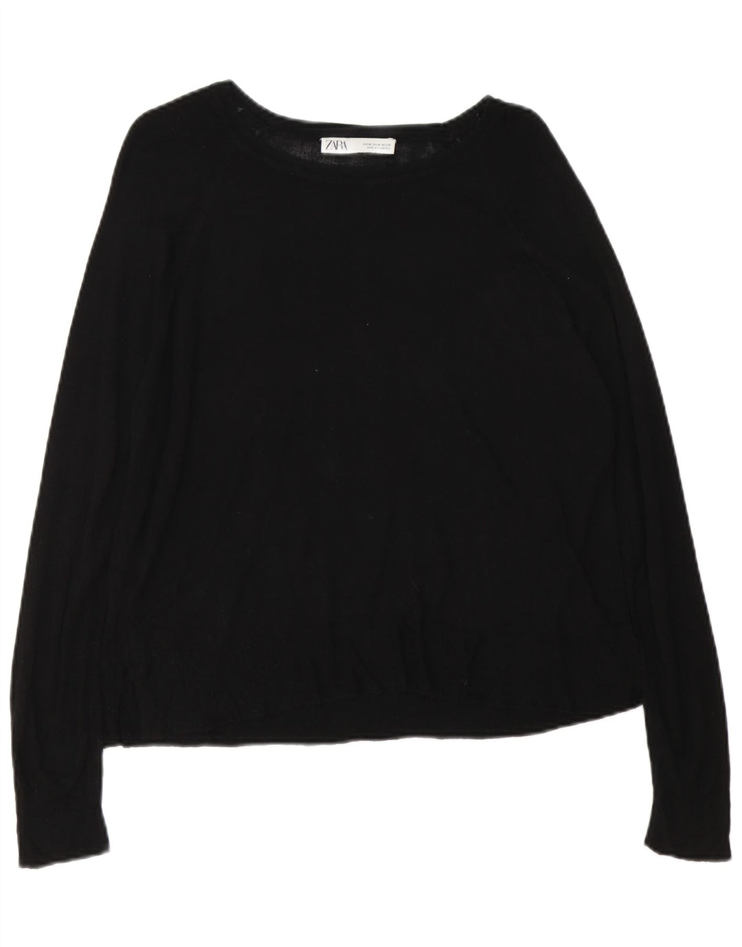 Zara - Jersey con cuello barco para mujer, talla 40, talla M, color negro
