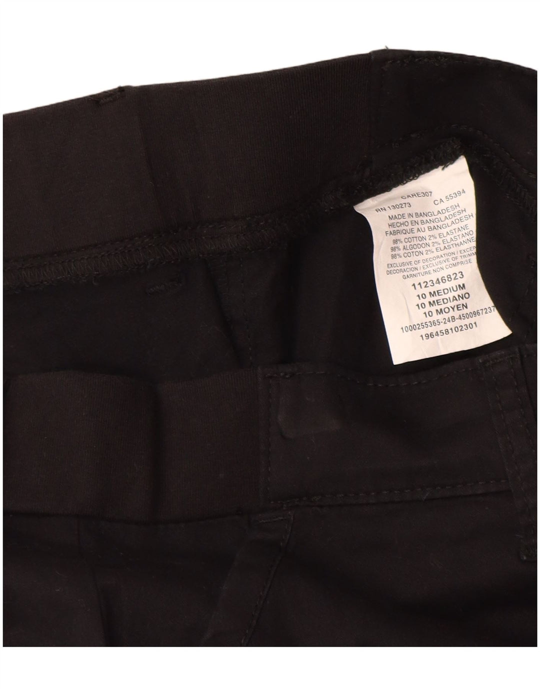 LEE Bermudas para mujer, pantalones cortos casuales, talla 10, grande, W30, algodón negro