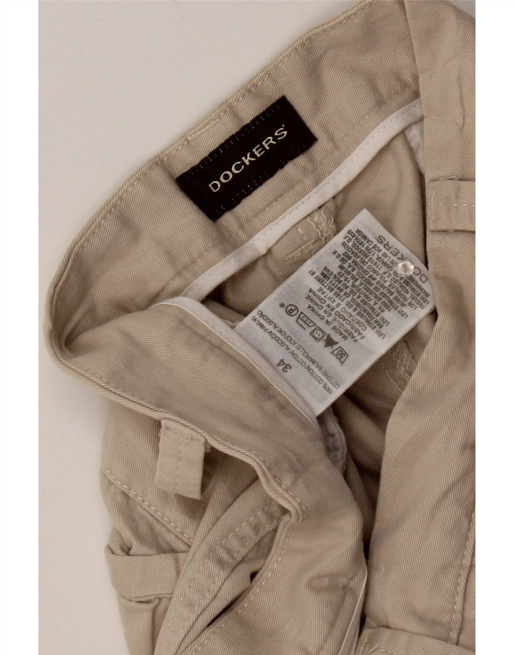 Dockers Pantalones cortos tipo cargo para hombre W34 Algodón beige grande
