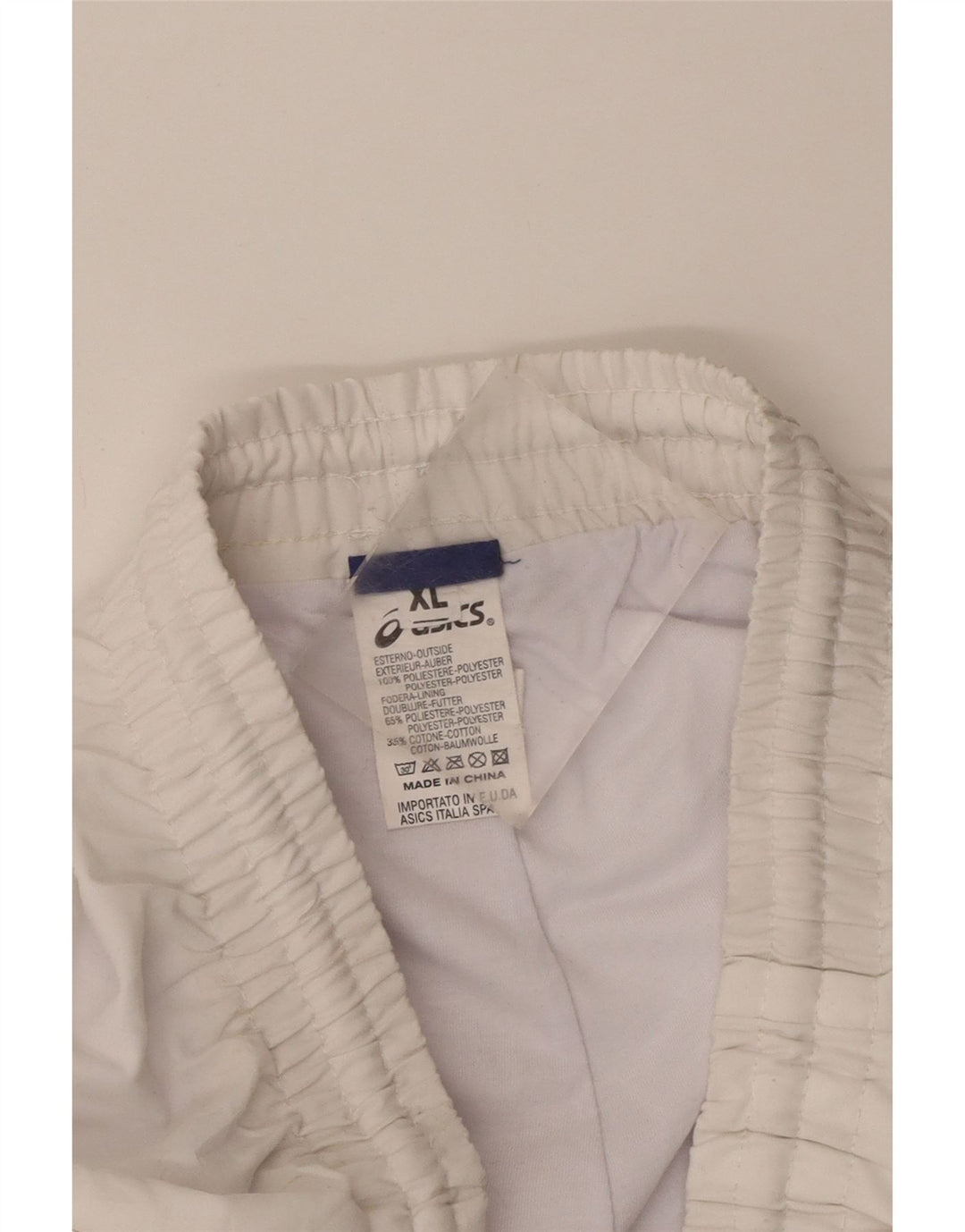 Asics Pantalón Chándal Hombre Joggers XL Blanco Poliéster