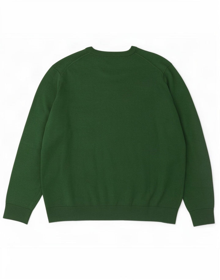Lacoste Jersey para hombre con cuello barco, talla 7, 2XL, lana verde