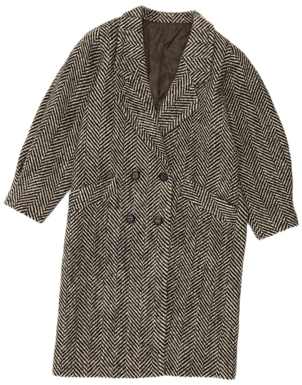 LANIFICO CAMPORE Abrigo cruzado para mujer IT 44 Medium Black