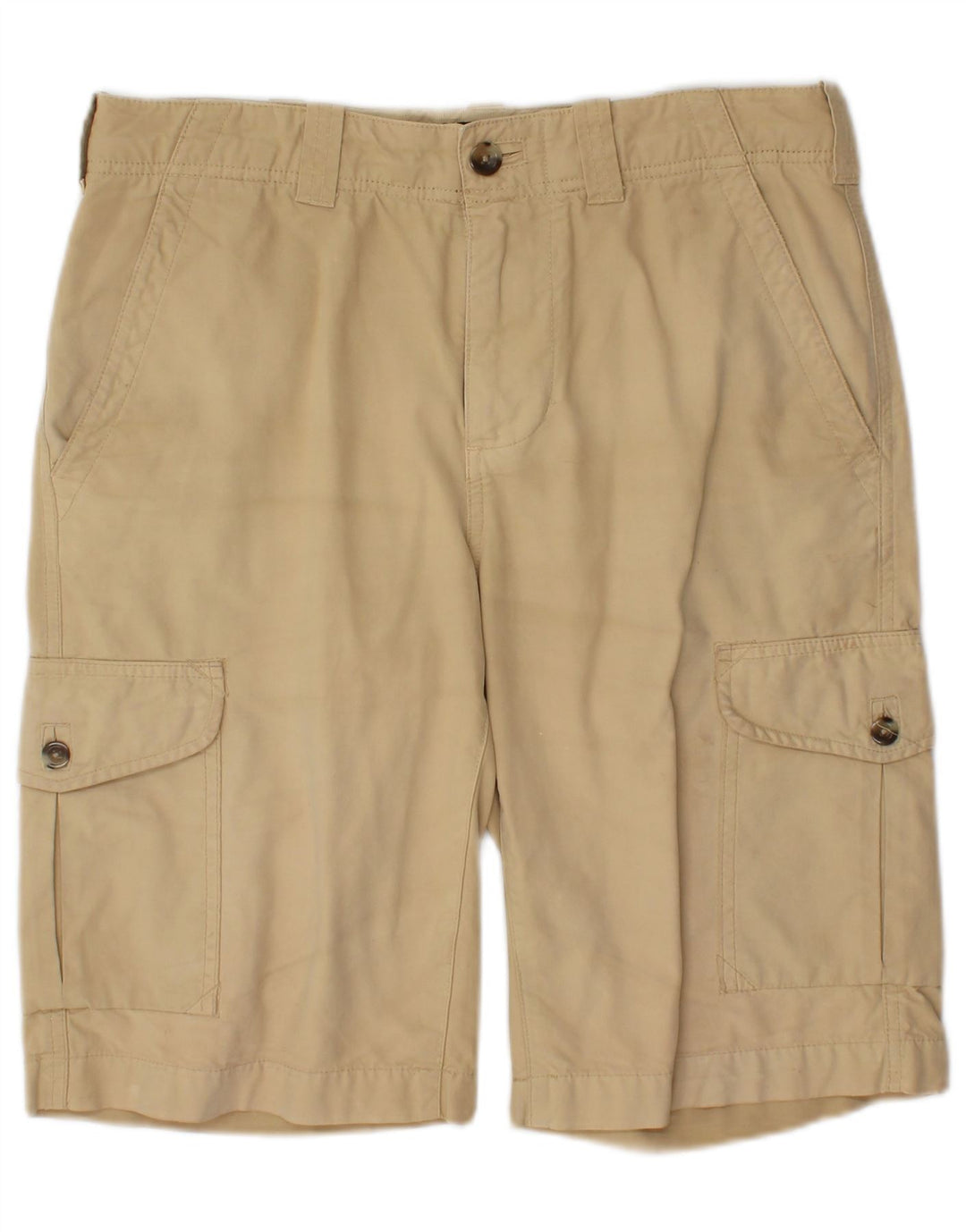 Tommy Hilfiger Shorts Cargo Hombre W30 Algodón Caqui Medio