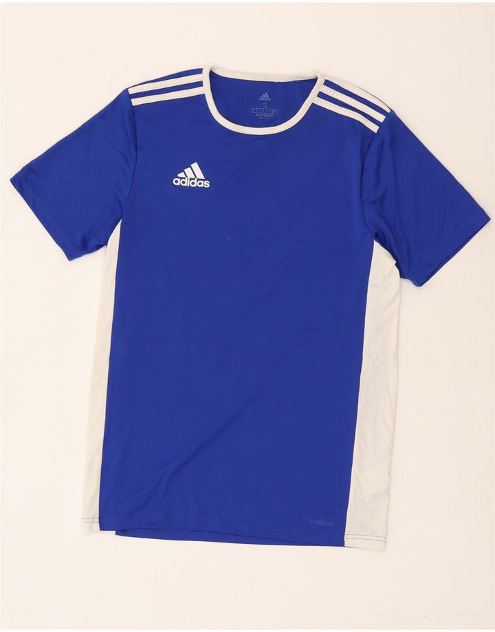 Adidas Hombre Aeroready Camiseta Top Pequeño Azul Colorblock Poliéster