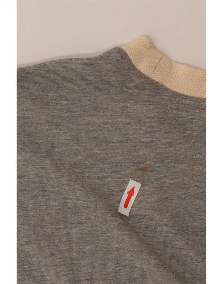 Camiseta Puma Hombre Top Algodón Colorblock Gris Medio