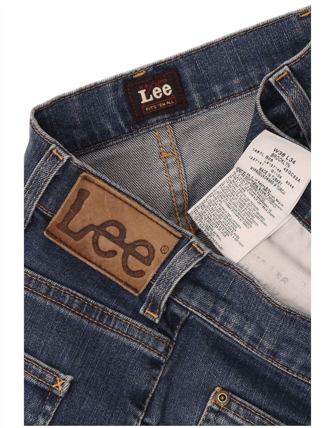 Vaqueros rectos Lee para hombre W38 L31 Algodón azul