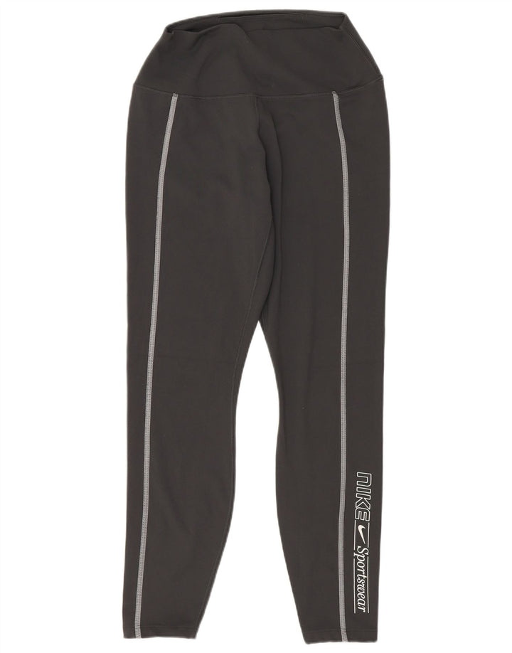 Nike Leggings cortos Dri Fit para mujer UK 12 Mediano Negro Poliéster