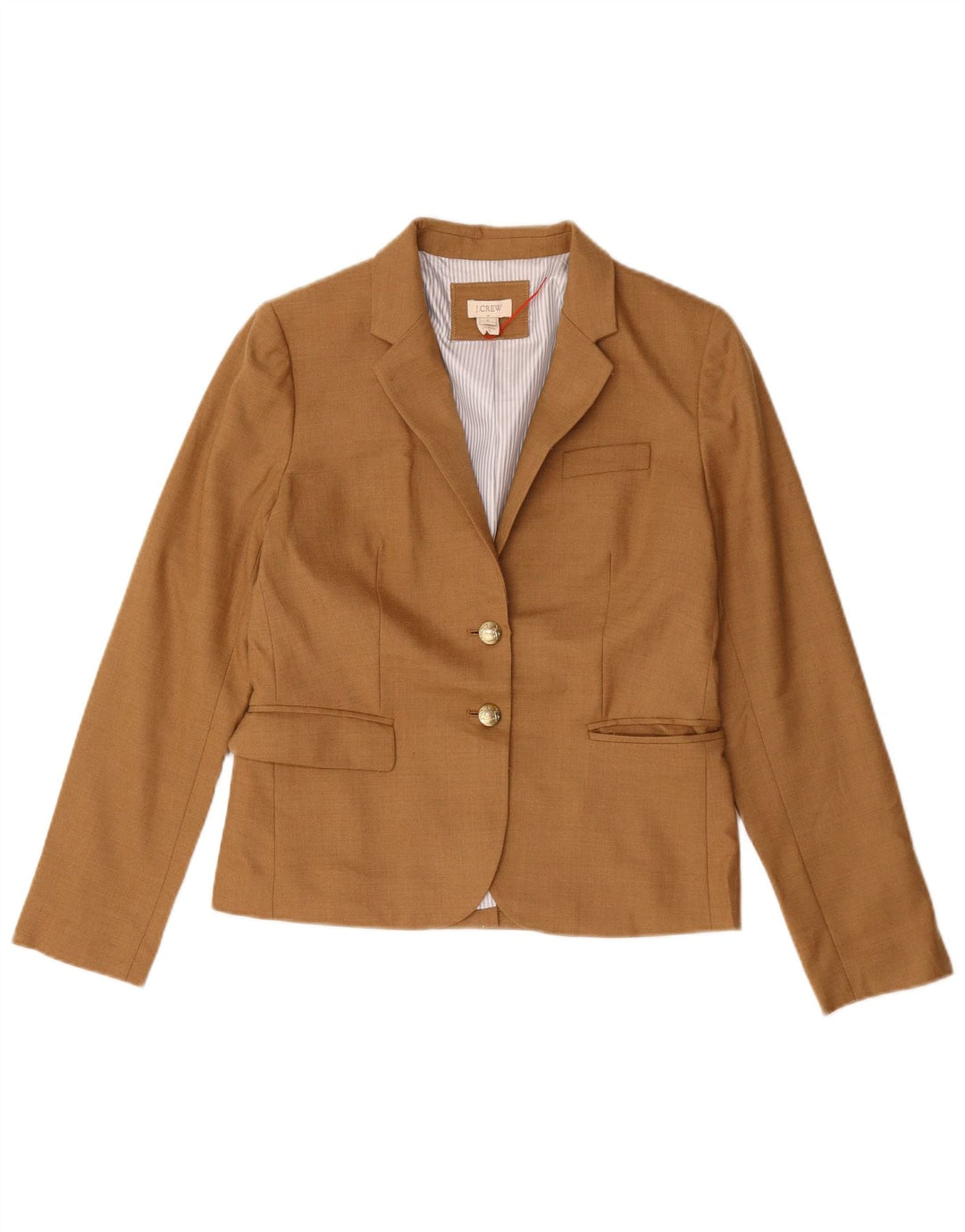 J. Crew Chaqueta tipo blazer de 2 botones para mujer US 6 Lana marrón medio