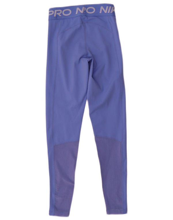 NIKE Leggings gráficos Dri Fit para mujer UK 6 XS Poliéster azul