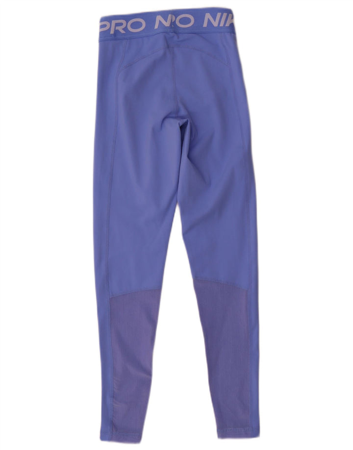 NIKE Leggings gráficos Dri Fit para mujer UK 6 XS Poliéster azul