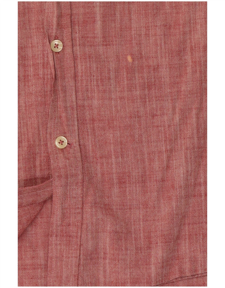 Carrera Camisa de manga corta para hombre de corte regular, talla grande, color rojo