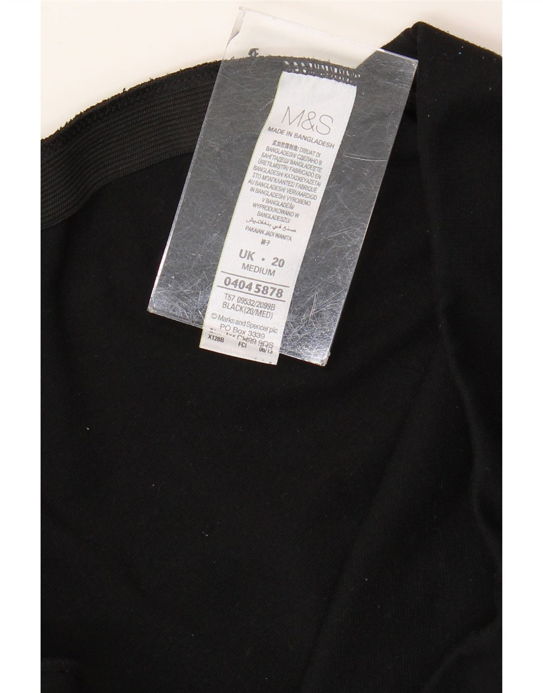 Marks & Spencer Pantalones de Chándal para Mujer UK 20 2XL Negro Poliéster