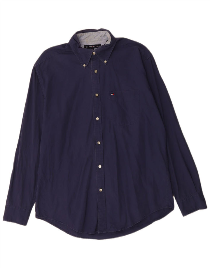 Camisa Tommy Hilfiger Hombre Algodón Azul Marino Mediano