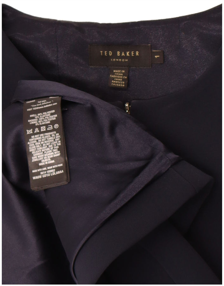 TED BAKER Vestido acampanado sin mangas para mujer Talla 1 XS Poliéster negro