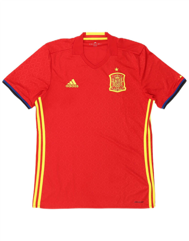 Adidas Hombre Climacool Camiseta Top Medio Rojo Poliéster