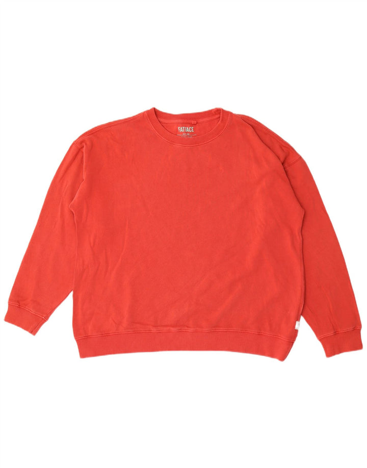 Fat Face - Sudadera extragrande para mujer, talla 40, talla grande, algodón rojo