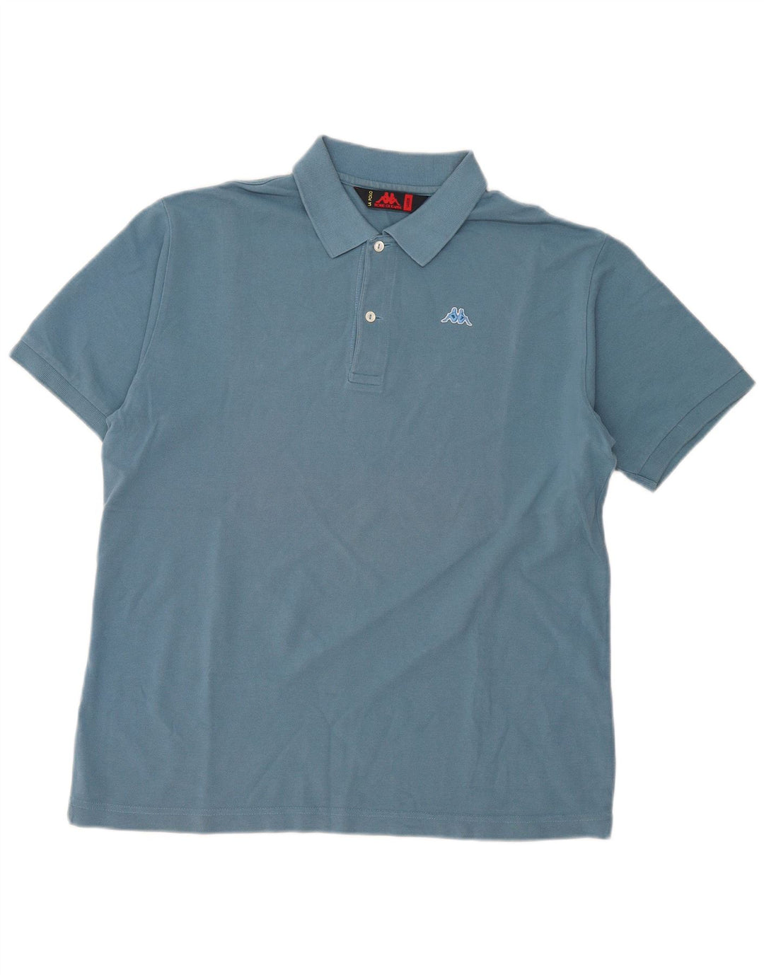 Polo Kappa Hombre Grande Azul Algodón