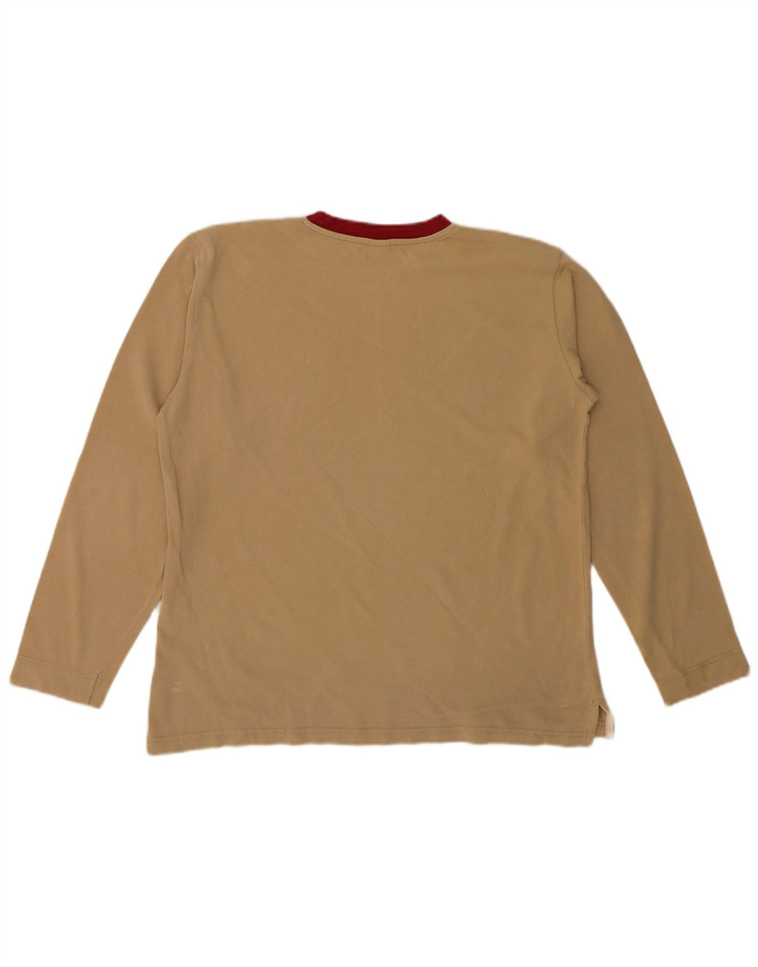 North Sails Hombre Camiseta Estampada De Manga Larga De Algodón Con Bloques De Color Beige Grande
