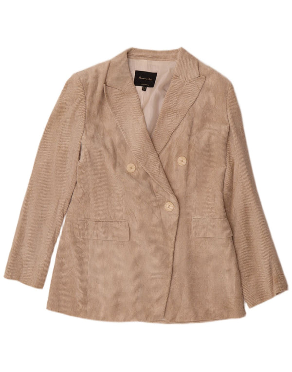 Massimo Dutti Chaqueta Blazer De Pana Mujer EU 40 Beige Medio