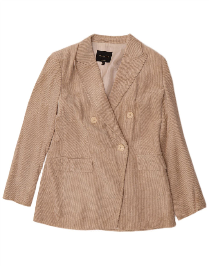 Massimo Dutti Chaqueta Blazer De Pana Mujer EU 40 Beige Medio