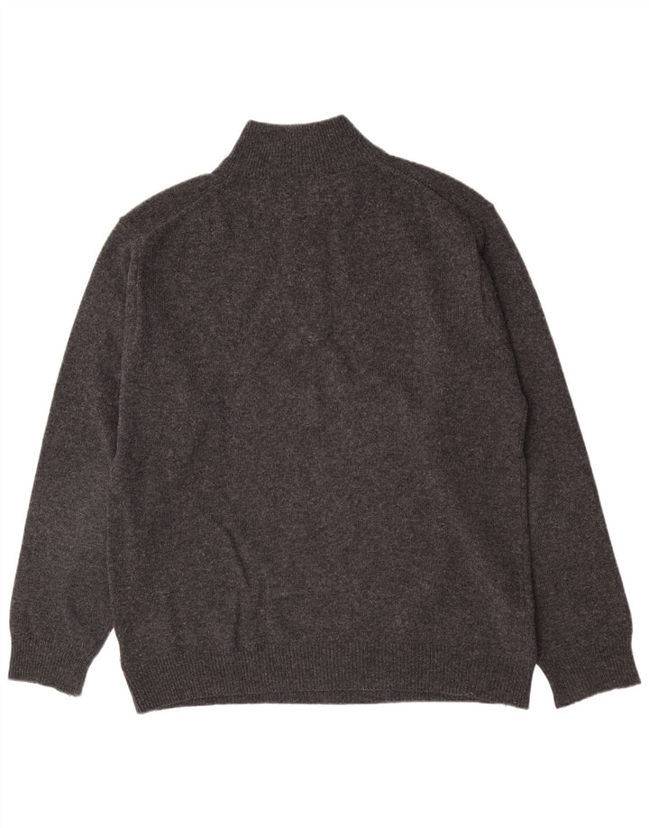 Asics Hombre Zip Neck Jumper Sweater XL Gris Lana De Cordero