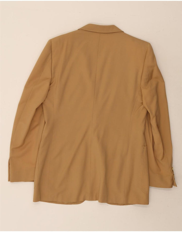Vintage hombres 2 botones pieza traje Reino Unido 38 Medio W36 L29 Beige