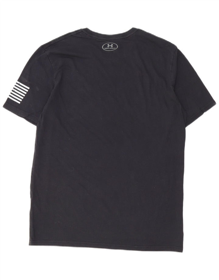 UNDER ARMOUR Camiseta estampada Heat Gear para hombre Top mediano de algodón negro