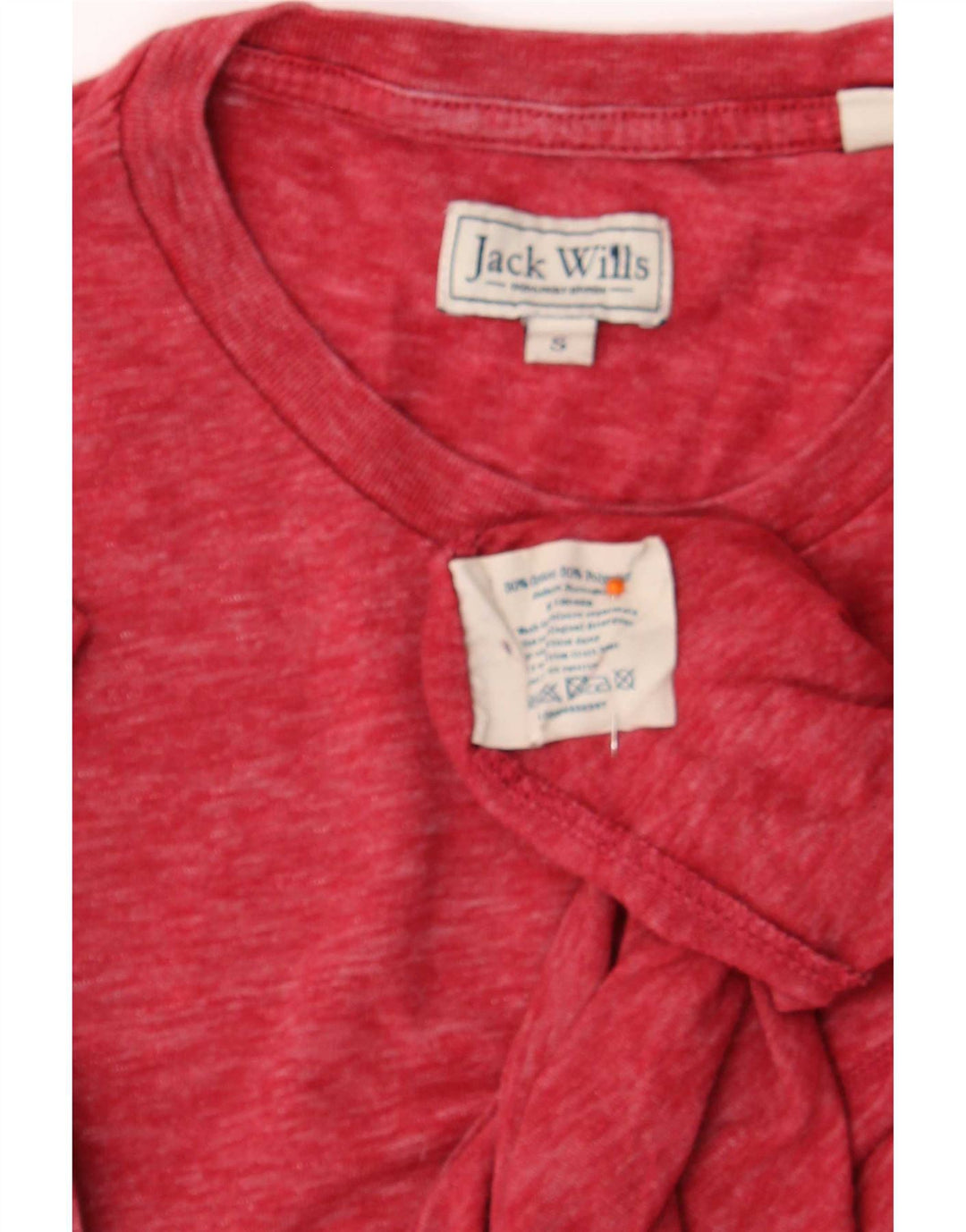 Jack Wills - Camiseta para hombre, talla pequeña, algodón rojo