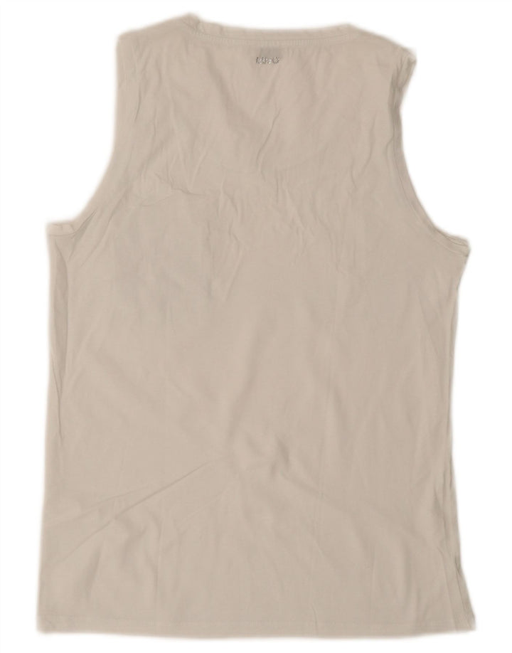 Liu Jo - Camiseta sin mangas para mujer, talla 40, algodón blanco mediano
