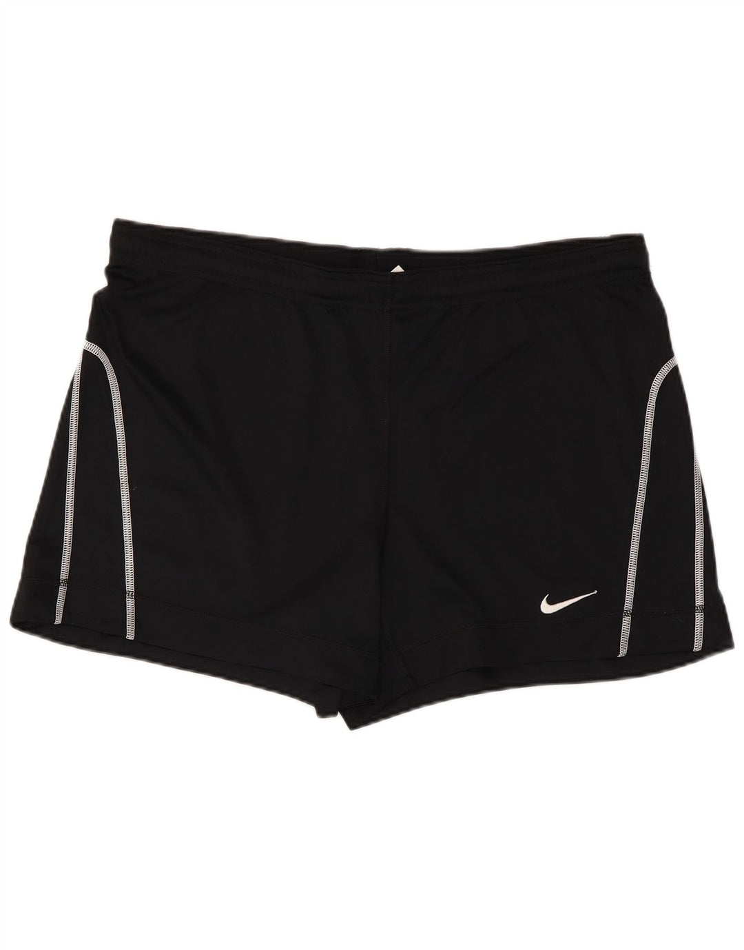 NIKE Pantalones cortos deportivos Dri Fit para mujer UK 16/18 Grande Poliéster negro
