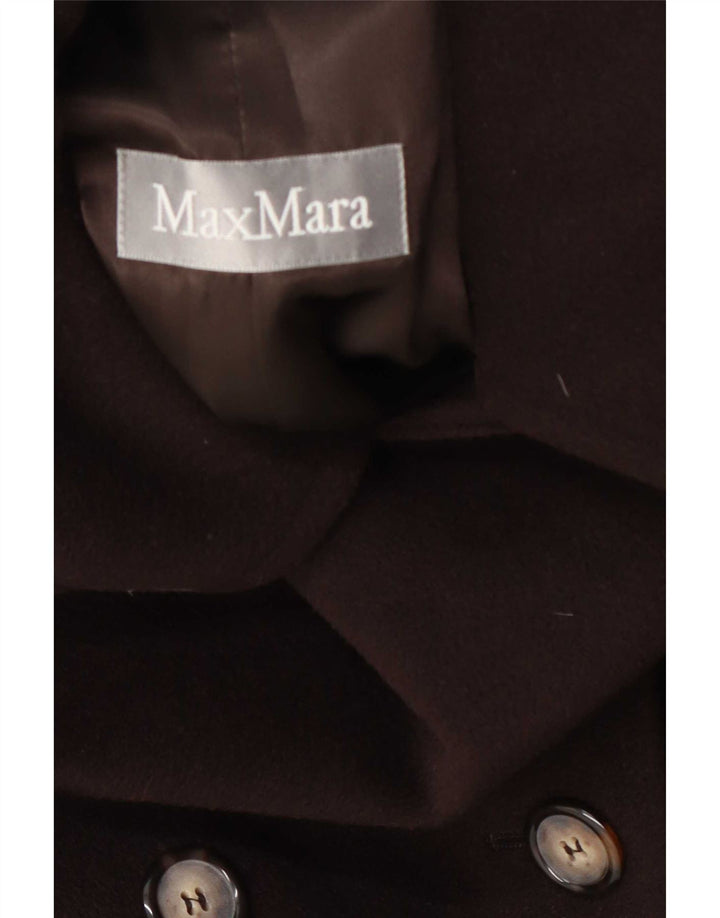 Max Mara Abrigo extragrande con doble botonadura para mujer UK 46 Grande Marrón