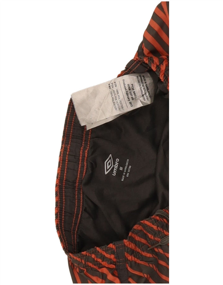Pantalones cortos deportivos Umbro para hombre Poliéster a rayas naranja medio