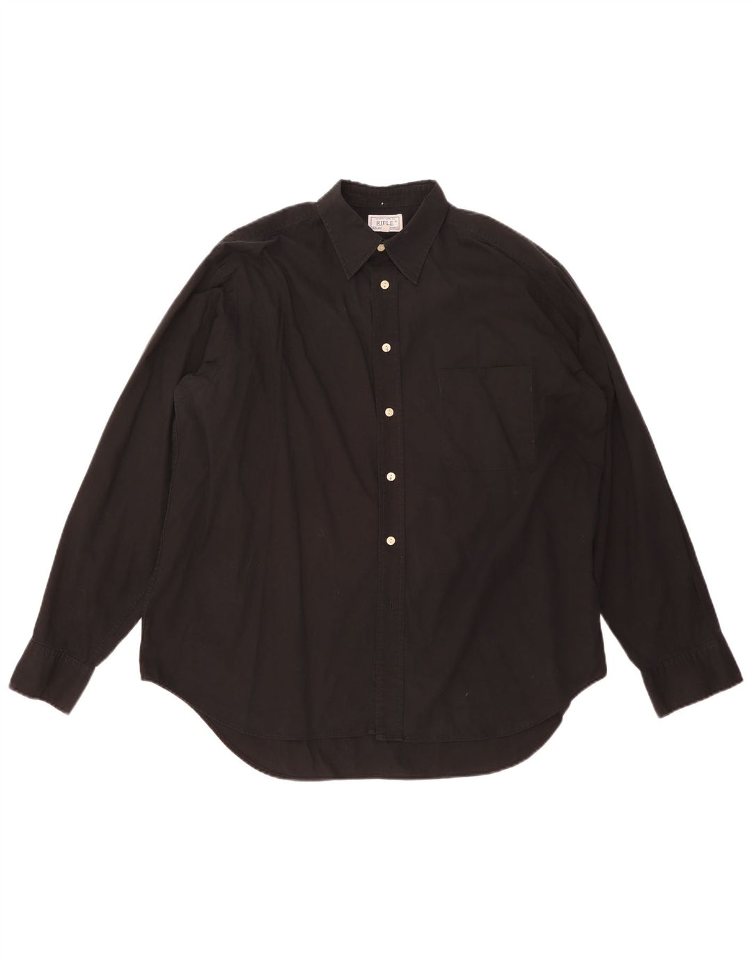 Camisa de corte relajado para hombre Rifle Algodón negro mediano