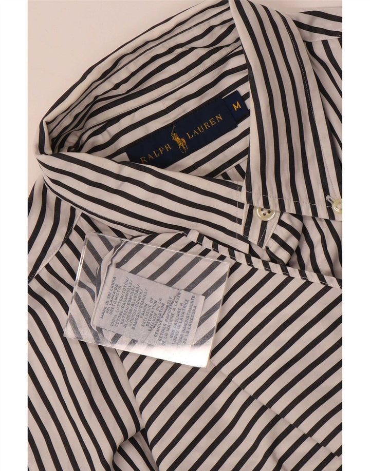Camisa Ralph Lauren Hombre Mediana Algodón A Rayas Blancas