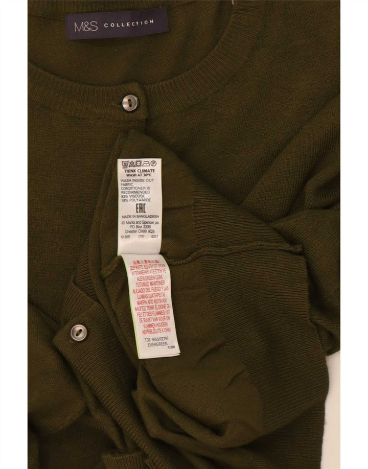 Marks & Spencer - Cárdigan para mujer, talla 40, viscosa caqui mediana