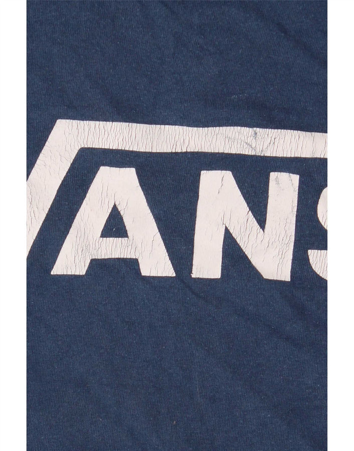 Vans Hombre Camiseta Gráfica Top XL Algodón Azul