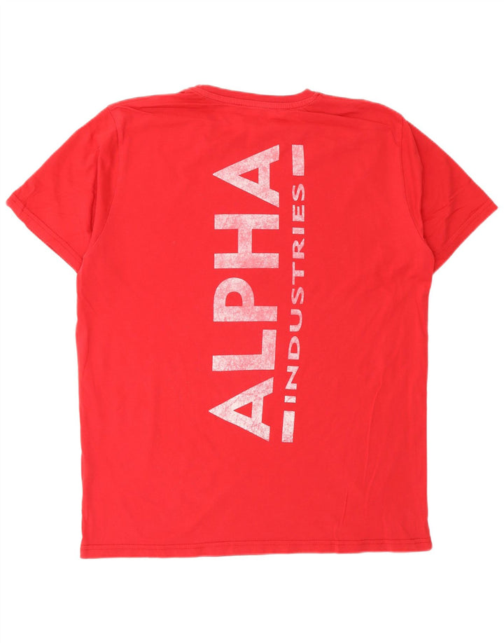 Alpha Industries Camiseta gráfica para hombre Top XL Rojo