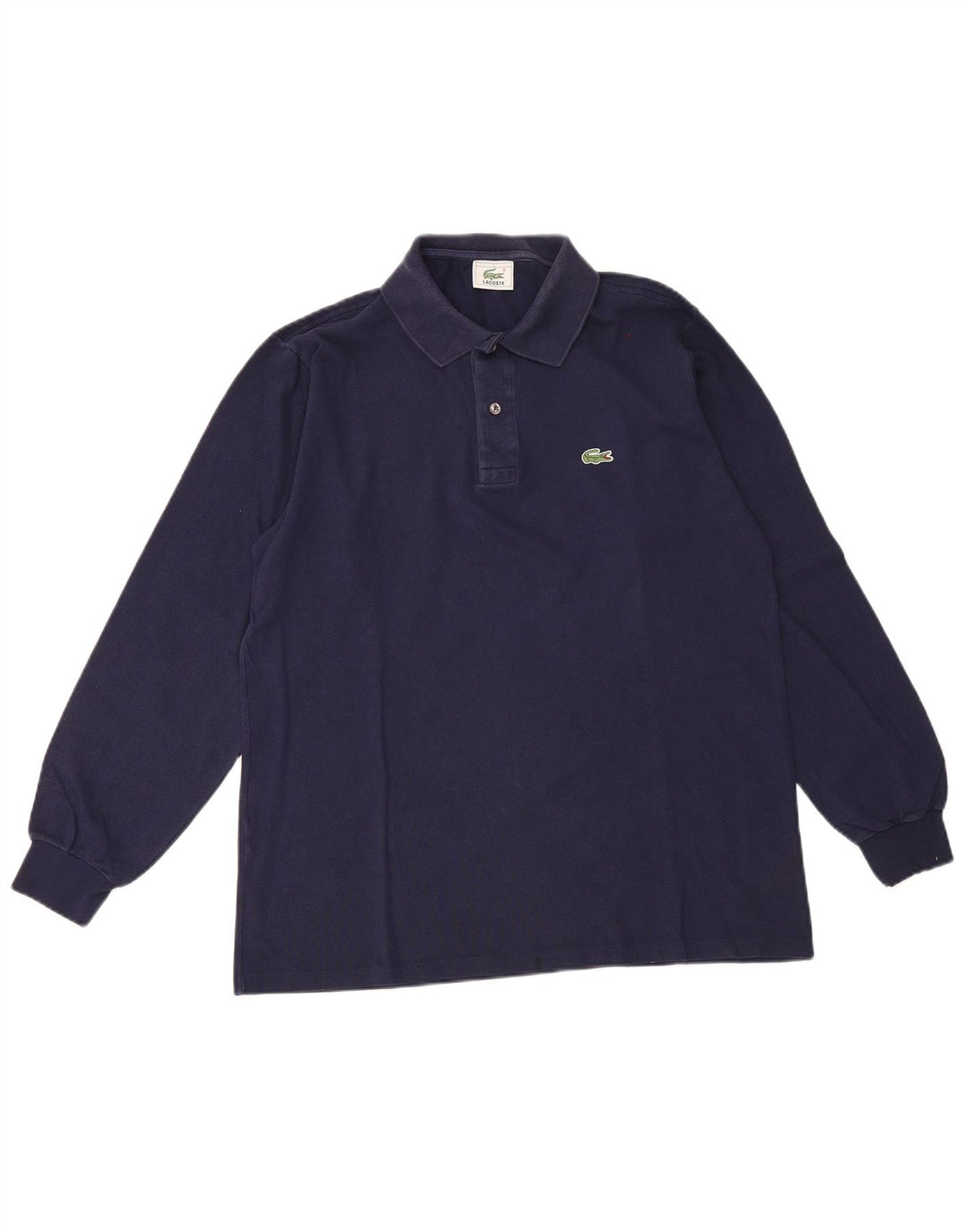 Lacoste Polo de manga larga para hombre talla 4 mediano azul marino