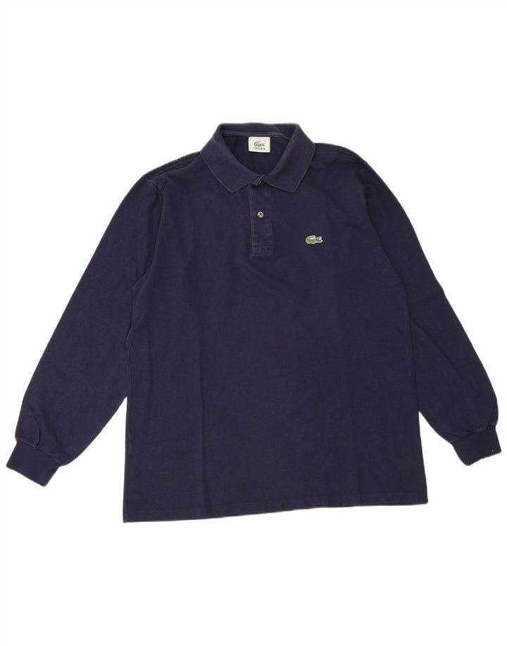 Lacoste Polo de manga larga para hombre talla 4 mediano azul marino