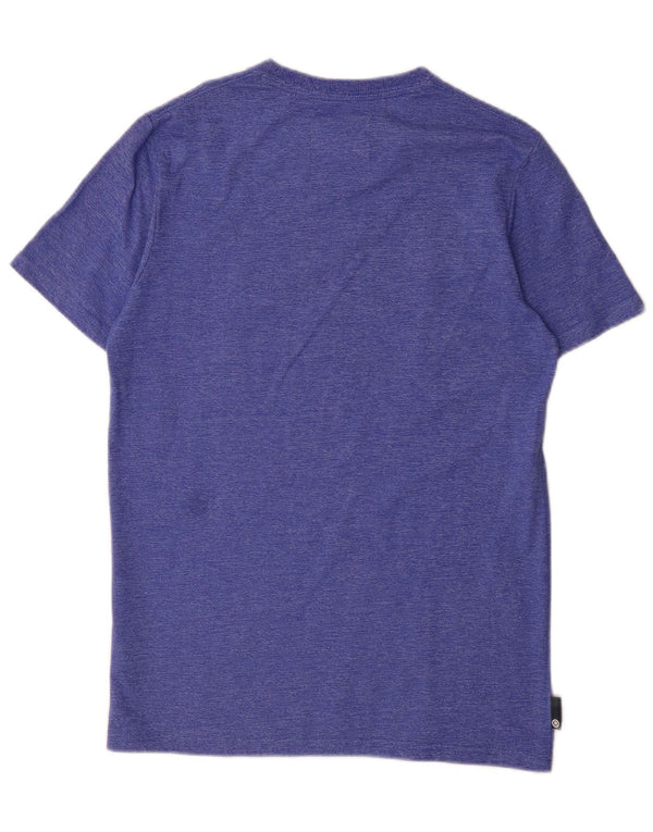 Superdry Camiseta con estampado gráfico para hombre, talla grande, de algodón moteado en azul