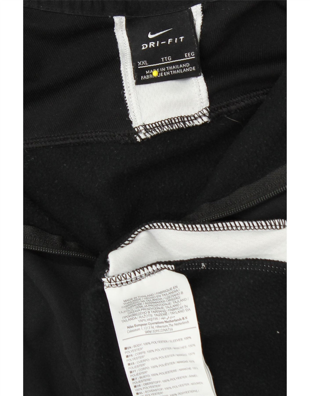 NIKE Chándal Dri Fit con cremallera y cuello para hombre, talla 2XL, color negro