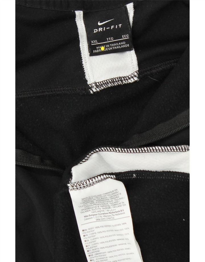 NIKE Chándal Dri Fit con cremallera y cuello para hombre, talla 2XL, color negro