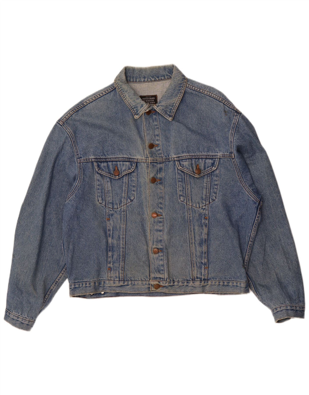 Benetton Chaqueta Vaquera Hombre ES 42 XL Azul