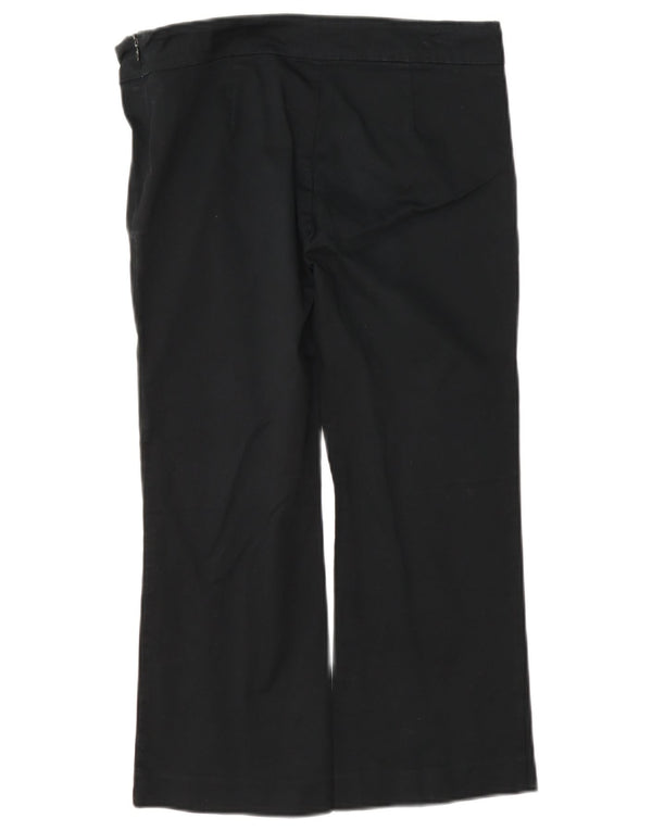 Zara Pantalón Capri Mujer EU 36 XS W26 L22 Azul Marino Algodón
