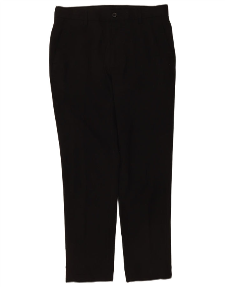 Marks & Spencer Pantalón chino ajustado para hombre W30 L29 Poliéster negro