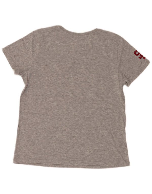 Superdry Camiseta Gráfica para Mujer Top UK 44 Grande Gris