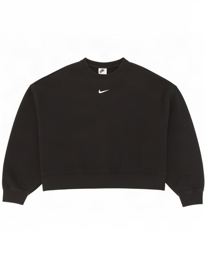 Nike - Sudadera extragrande para mujer, talla 10, algodón negro pequeño